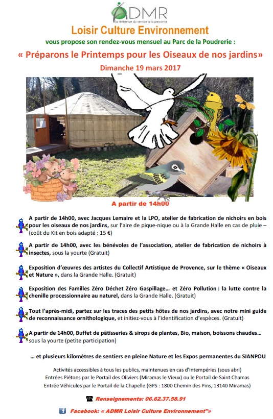 Préparons le Printemps pour les Oiseaux de nos jardins